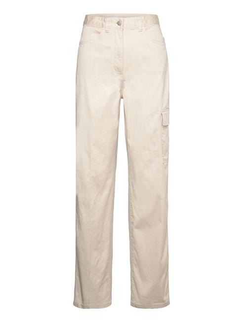 Se Stretch Twill High Rise Straight Calvin Klein Jeans Beige ved Booztlet