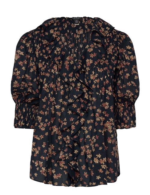 Floral Cotton Voile Puff-Sleeve Blouse Lauren Ralph Lauren Navy