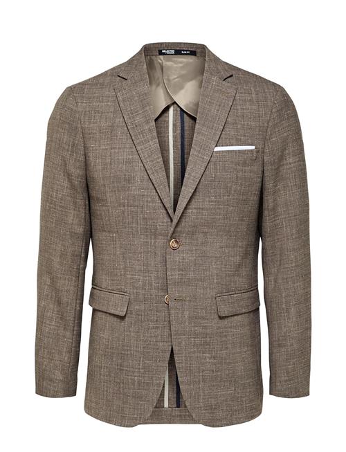 Slhslim-Oasis Linen Blz Noos Selected Homme Beige