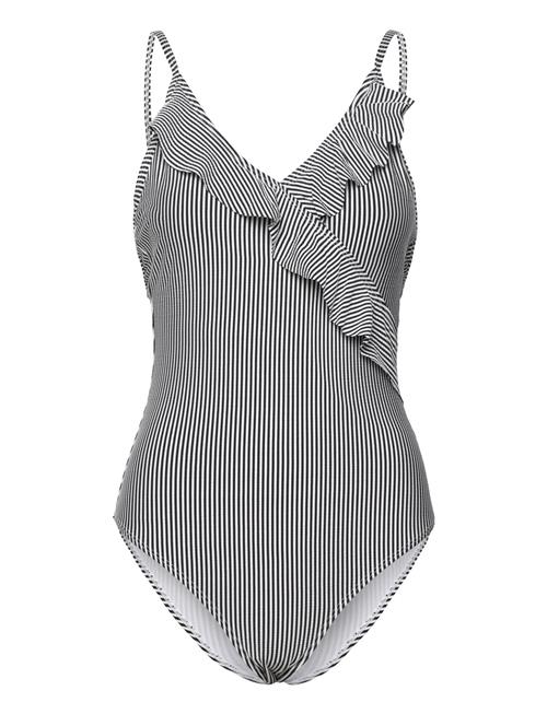 Striba Bly Frill Swimsuit Becksöndergaard Navy