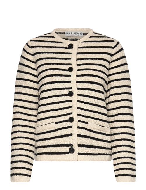 Se Pzalicia Cardigan Jacket Pulz Jeans Cream ved Booztlet