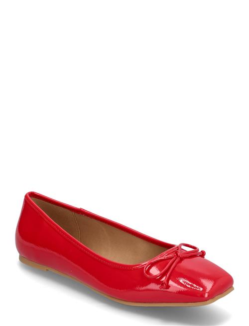 Se Biarose Karré Ballet Flat Faux Leather Bianco Red ved Booztlet