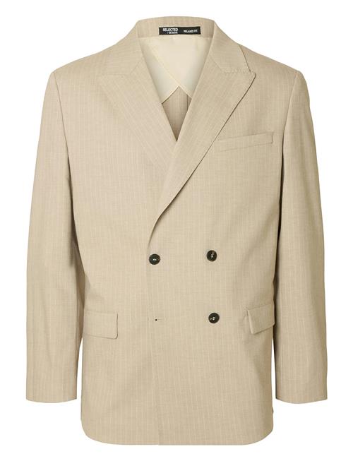 Slhrelaxed- Finn Pinstriped Db Blz Selected Beige