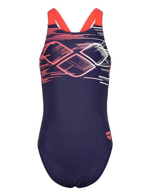 Girl's Arena Pastime Swimsuit V Back Arena Navy