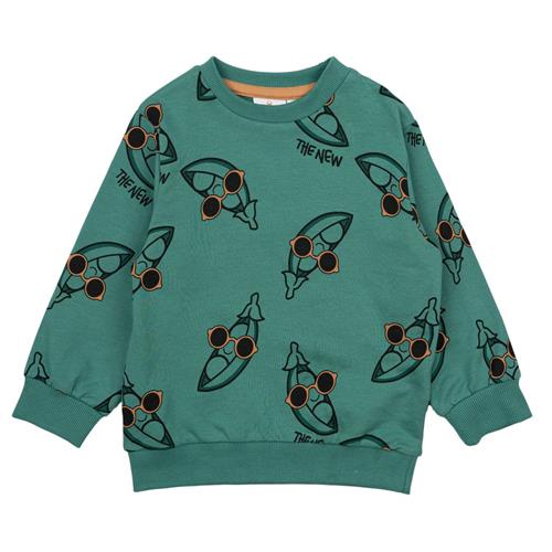 The New Siblings GOTS Neo Sweatshirt Bottle Green 86 cm  Grøn  86 cm  mand