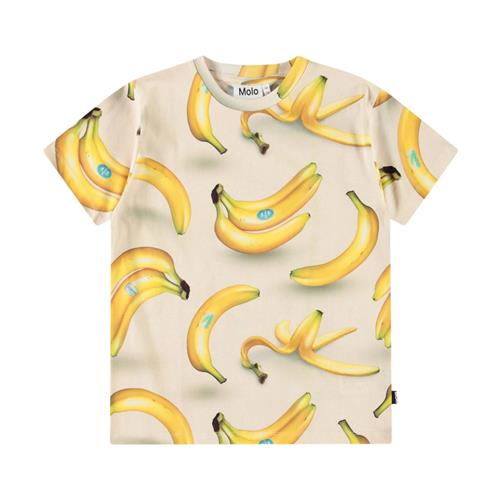 Molo Riley Short Sleeve T-Shirt Bananas 128 cm  Beige  128 cm  mand