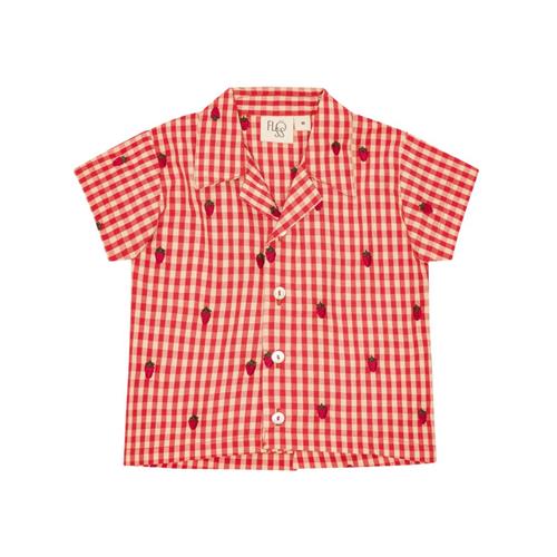 Flöss Molly skjorte Berry Gingham 128 cm  Rød  128 cm  Unisex