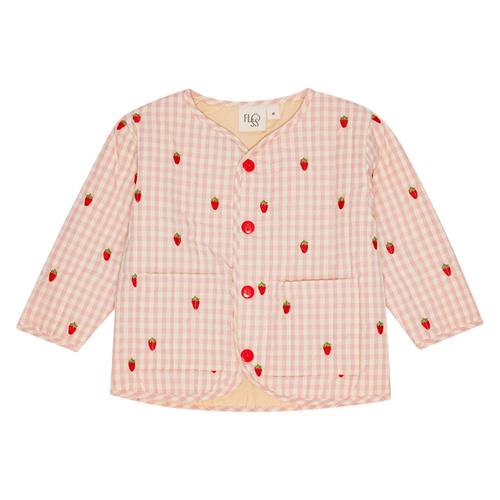Flöss Dolly Jakke Pink Berry Gingham 134 cm  Lyserød  134 cm  kvinde