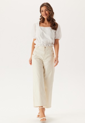 VILA Viemma High Waist wide button jeans Birch 34