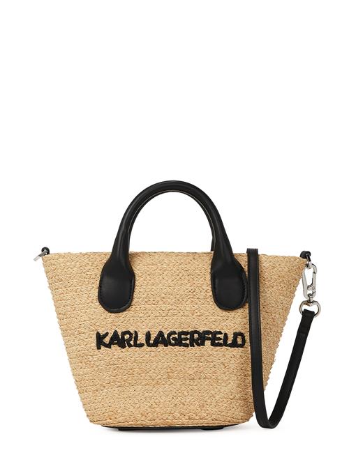 Karl Lagerfeld Strandtaske  beige / sort