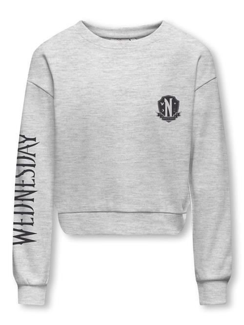 ONLY GIRLS Sweatshirt 'KOGNevermore'  grå / sort