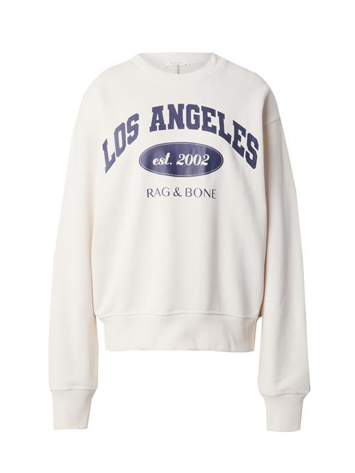 rag & bone Sweatshirt 'LA COLLEGIATE'  mørkeblå / hvid