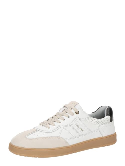 s.Oliver Sneaker low  beige / sort / hvid