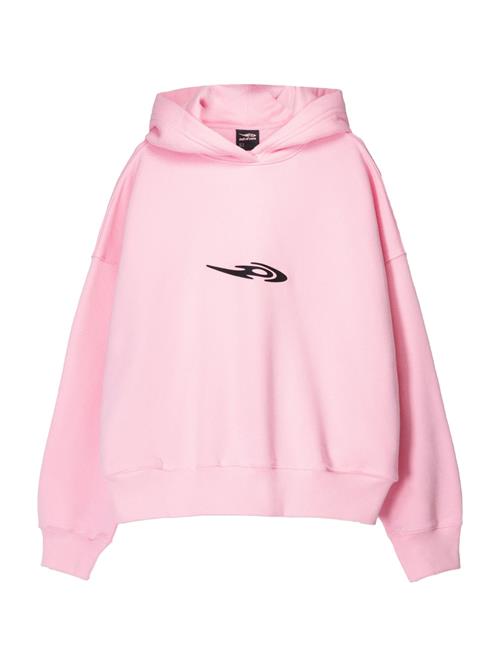 Bershka Sweatshirt  lyserød / sort