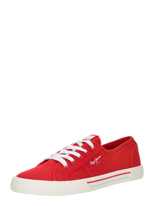 Pepe Jeans Sneaker low 'BRADY'  rød / hvid