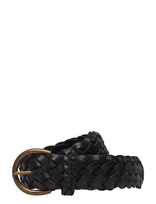 Se Braided Calfskin Belt Polo Ralph Lauren Black ved Booztlet