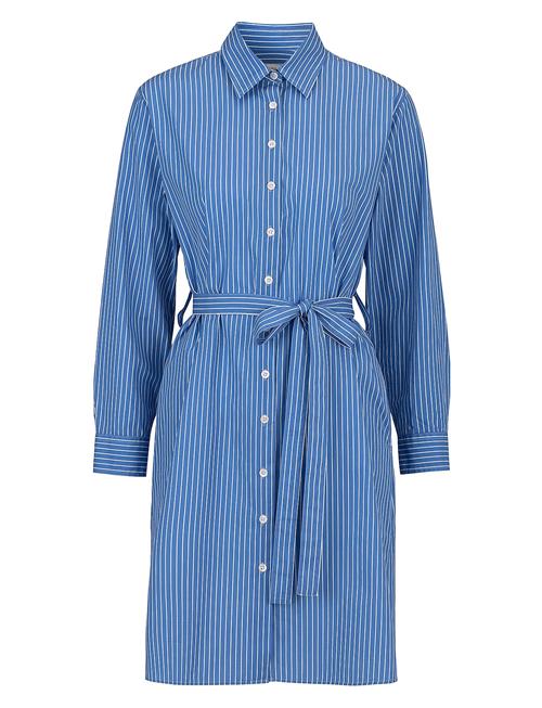 Se Erica Preppy Stripe Shirtdress Newhouse Blue ved Booztlet