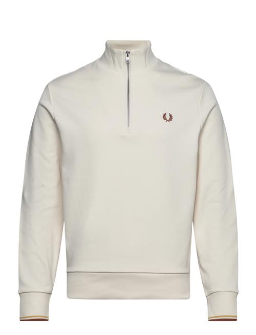 Se Half Zip Sweatshirt Fred Perry Cream ved Booztlet