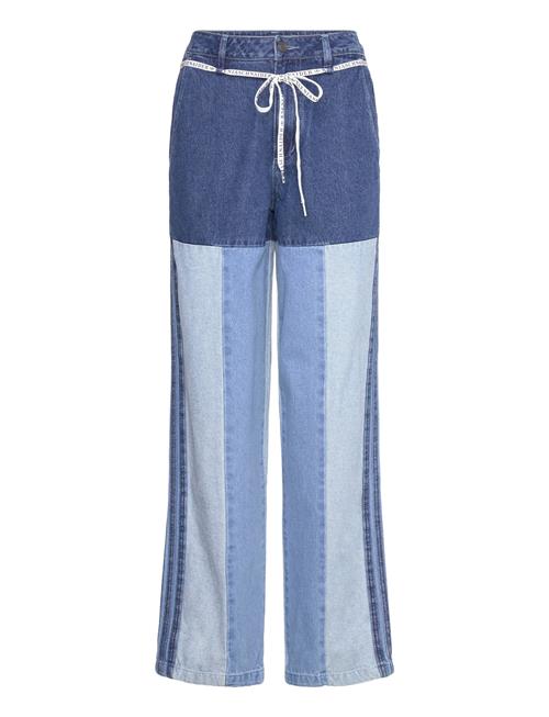 Ksenia Patchwork Straight Leg Jeans Adidas Originals Blue