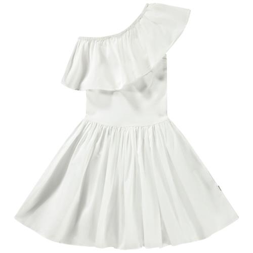 Molo Chloey Short Sleeve Dress Crisp White 98/104 cm  Hvid  98/104 cm  kvinde