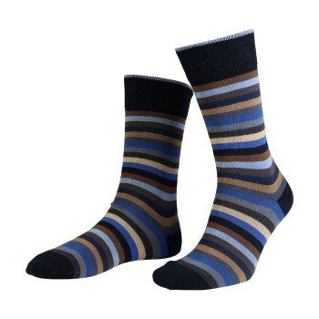 Amanda Christensen Strømper True Block Stripe Ankle Sock Marineblå Str 39/42