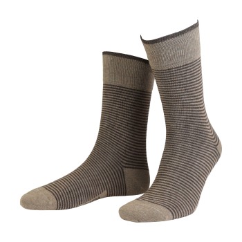 Amanda Christensen Strømper True Stripe Ankle Sock Lysbrun  Str 39/42