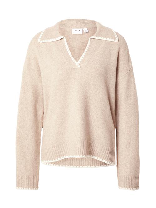 VILA Pullover 'YAZMIN'  beige / hvid