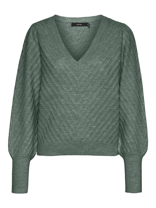 VERO MODA Pullover 'STINNA'  grøn / mørkegrøn