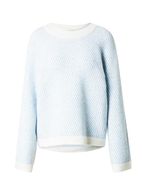 Se PIECES Pullover 'PCOLENA'  lyseblå / hvid ved About You