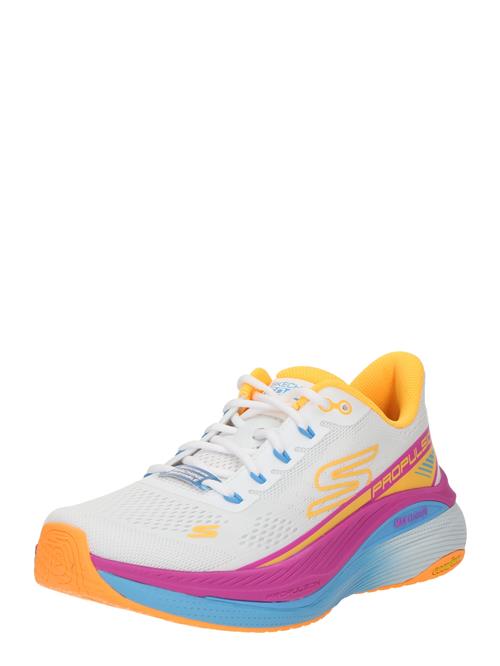 Se SKECHERS Sportssko 'MAX CUSHIONING'  lyseblå / mørkeorange / magenta / hvid ved About You