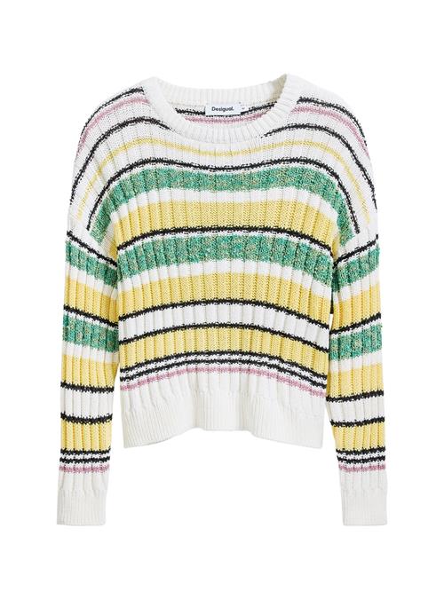 Se Desigual Pullover  gul / grøn / sort / hvid ved About You