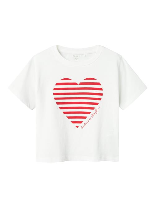 NAME IT Bluser & t-shirts  rød / hvid