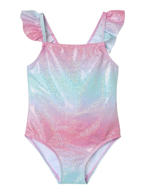 NAME IT Badedragt 'NMFZelma'  turkis / pink