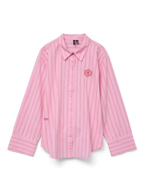 Se VERO MODA Bluse 'VMCHARLOTTE'  lys pink / rød ved About You