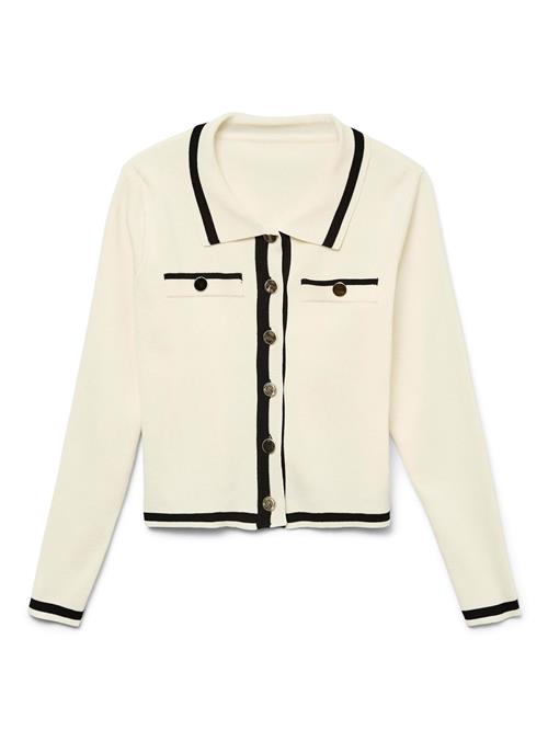 Se VERO MODA Cardigan 'TRUDY'  guld / sort / hvid ved About You