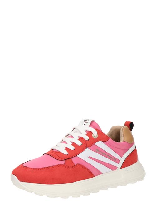 Se TOM TAILOR Sneaker low  cappuccino / pink / rød / hvid ved About You