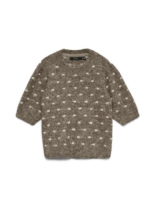 VERO MODA Pullover 'NOVAHDOTTY'  beige / brun