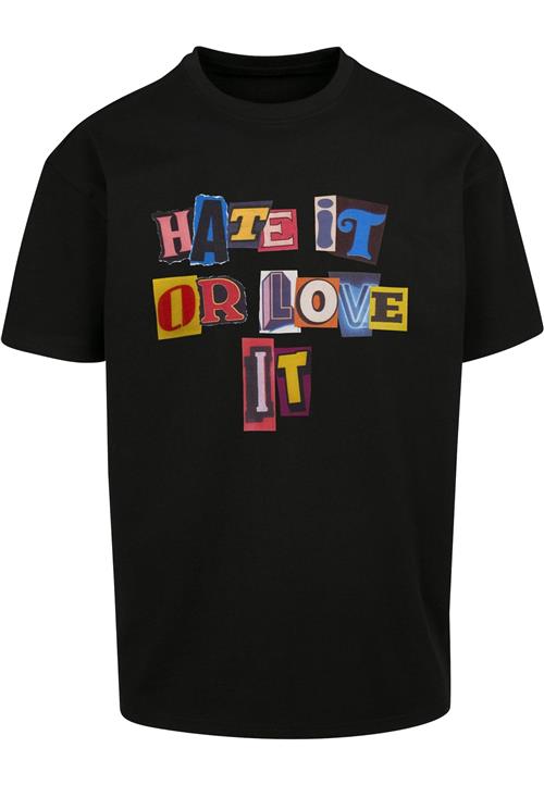 MT Upscale Bluser & t-shirts 'Hate it or Love it'  blandingsfarvet / sort