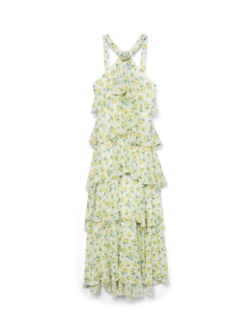 VERO MODA Festkjole 'VMFelicia'  gul / grøn / hvid
