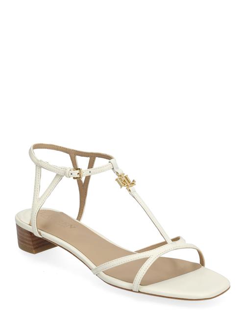 Se Fallon Nappa Leather Sandal Lauren Ralph Lauren White ved Booztlet