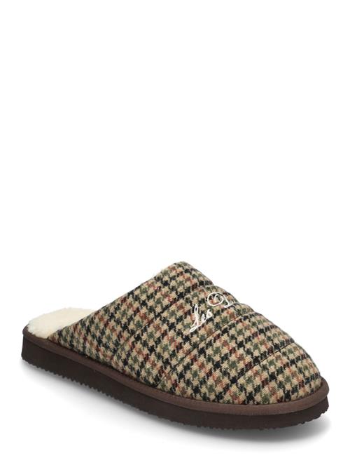 Se Truman Houndstooth Padded Slipper Les Deux Brown ved Booztlet