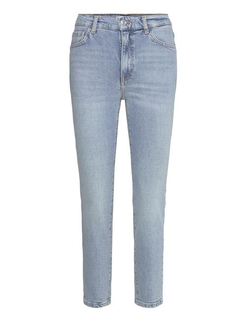 Se Claudia Slim-Fit Cropped Jeans Mango Blue ved Booztlet