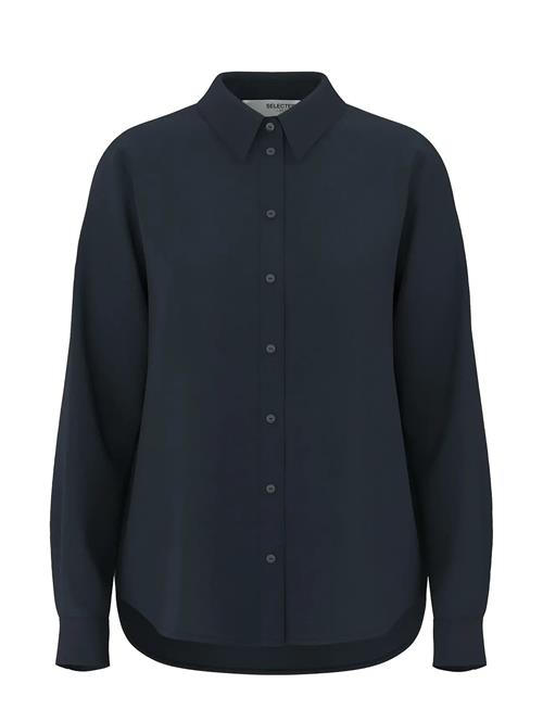 Slfviva Ls Sun Shirt Noos Selected Navy
