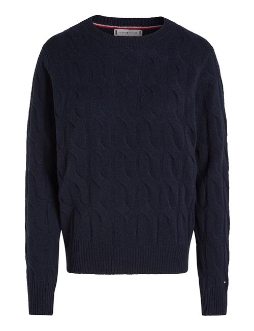 Se Soft Wool Cable C-Nk Ls Swt Tommy Hilfiger Navy ved Booztlet