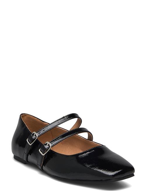 Biarose Karré Double Mary Jane Flat Faux Leather Bianco Black