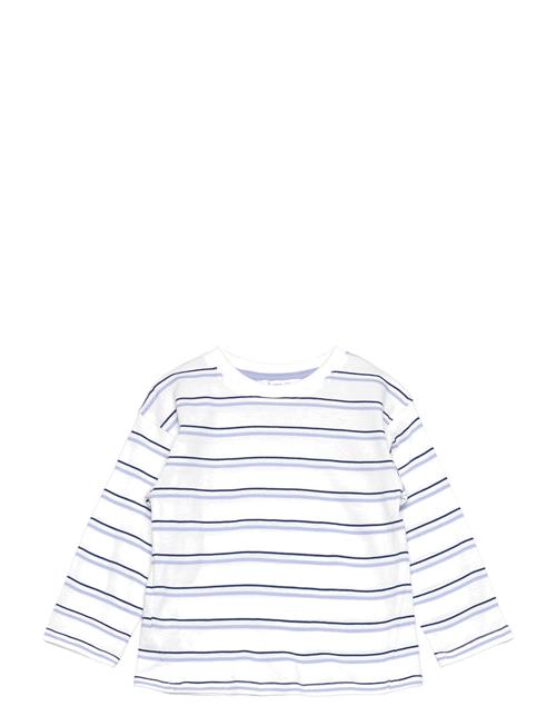 Striped Cotton T-Shirt Mango White