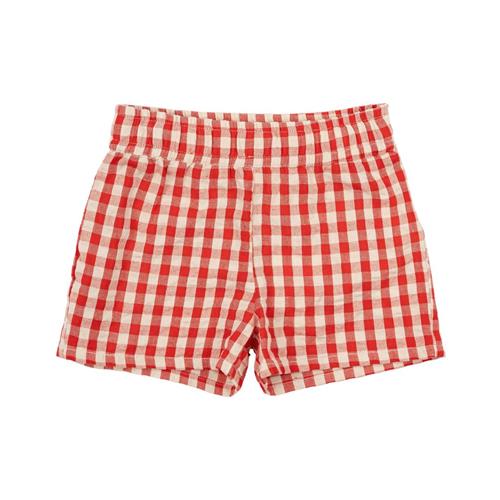 The New Siblings Nelly Shorts Poppy Red Check | Rød | 110 cm