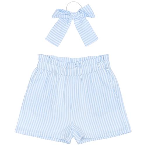 The New Nalani Shorts White Swan Striped 9-10 Y  Blå  9-10 år  kvinde