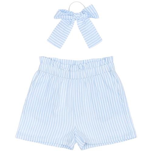 The New Nalani Shorts White Swan Striped | Blå | 7-8 years