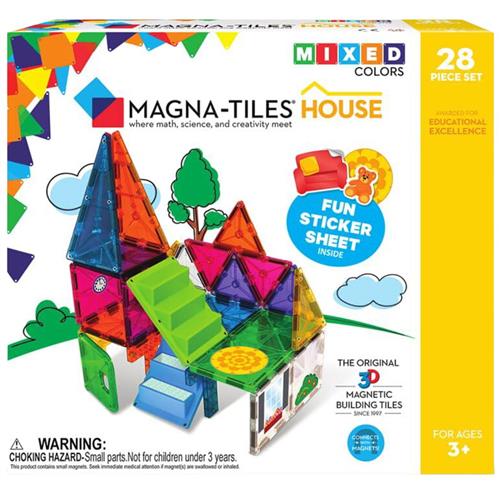 MAGNA-TILES Magnetisk Byggesæt Med En Hus | Rød | 3-6